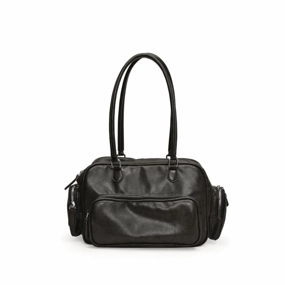 

Multiple Pockets PU Handbag Shoulder Pouch Korean Style PU Underarm Bag Tote Storage Large Capacity PU Leather Shoulder Bag