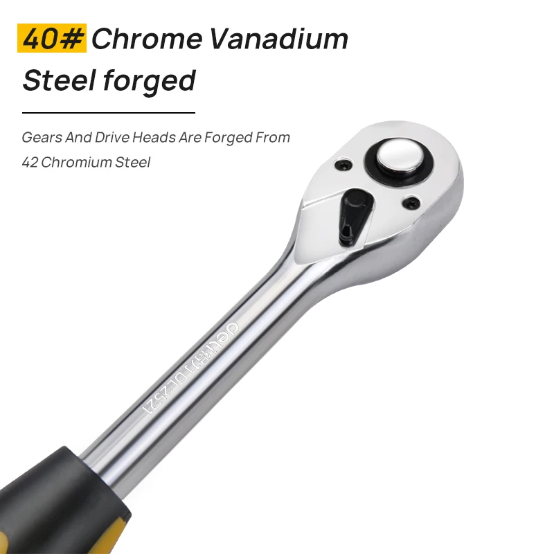 Large/Medium/Small Quick Release Socket Wrench With Vanadium Steel 24 Tooth Ratchet Wrench For Automotive Repair Hardware Tools