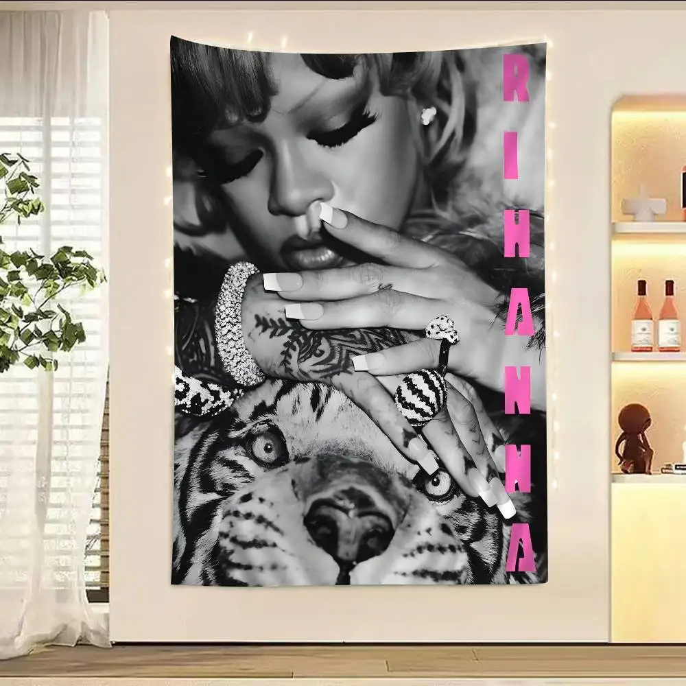 Singer R-RIHANNA Chart Tapestry Art Science Fiction Room Home Decor Cheap Hippie Wall Hanging