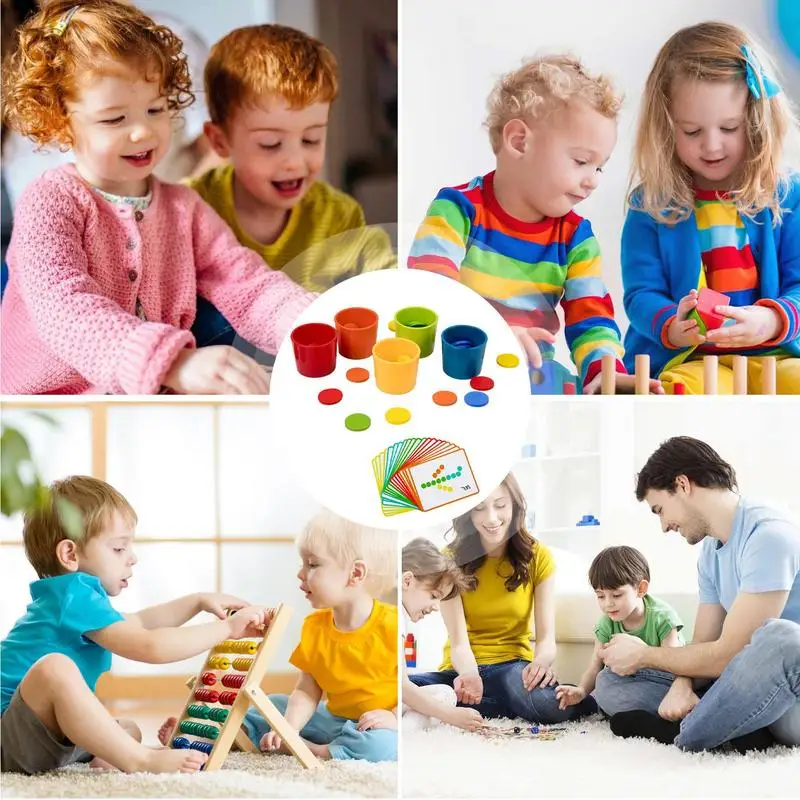 Juego de clasificación sensorial Montessori para niños, juguetes educativos de matemáticas, actividades de aprendizaje para niños pequeños, cumpleaños y Pascua