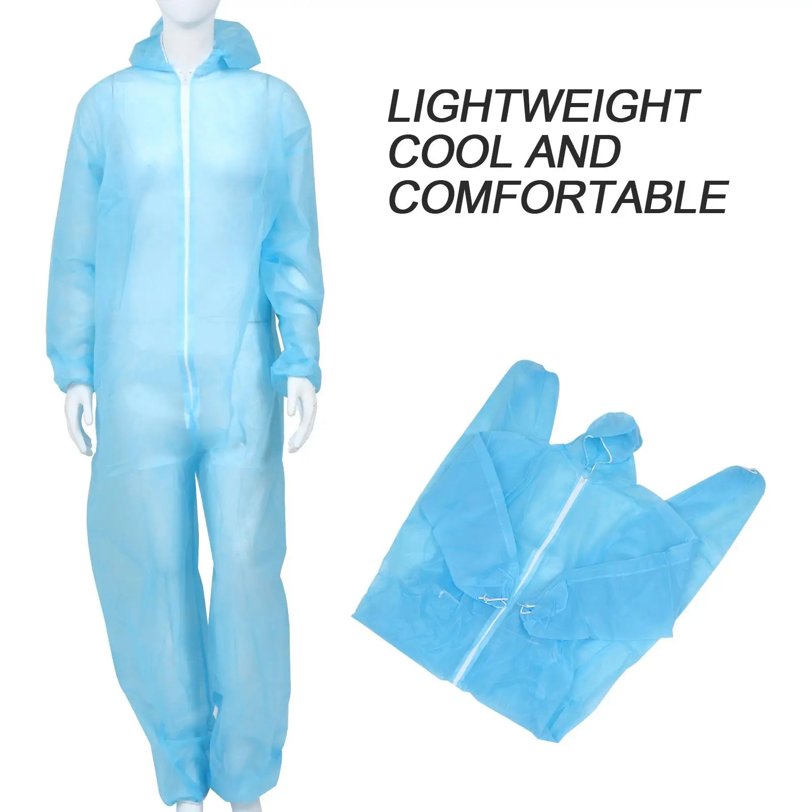 Protective Work Clothes Disposable Coveralls Full Body Coverage Lightweight Comfortable Elastic Long One-piece Isolation