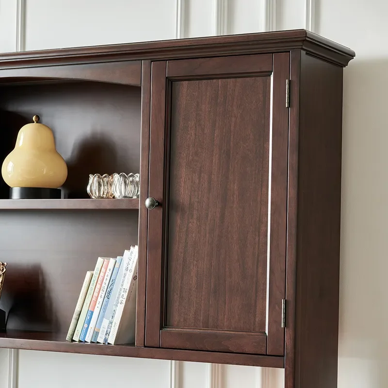 for Dilobo American Style Desk Bookshelf Integrated Table All Solid Wood Cherry Wood 1.4m Student Study Home Office Desk