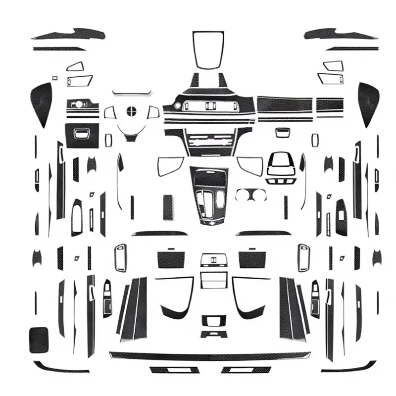 

For BMW F01 7 series 2010 Carbon Fiber Car Parts Interior Trims Kit LHD RHD Dash door cover Bodykit Sticker