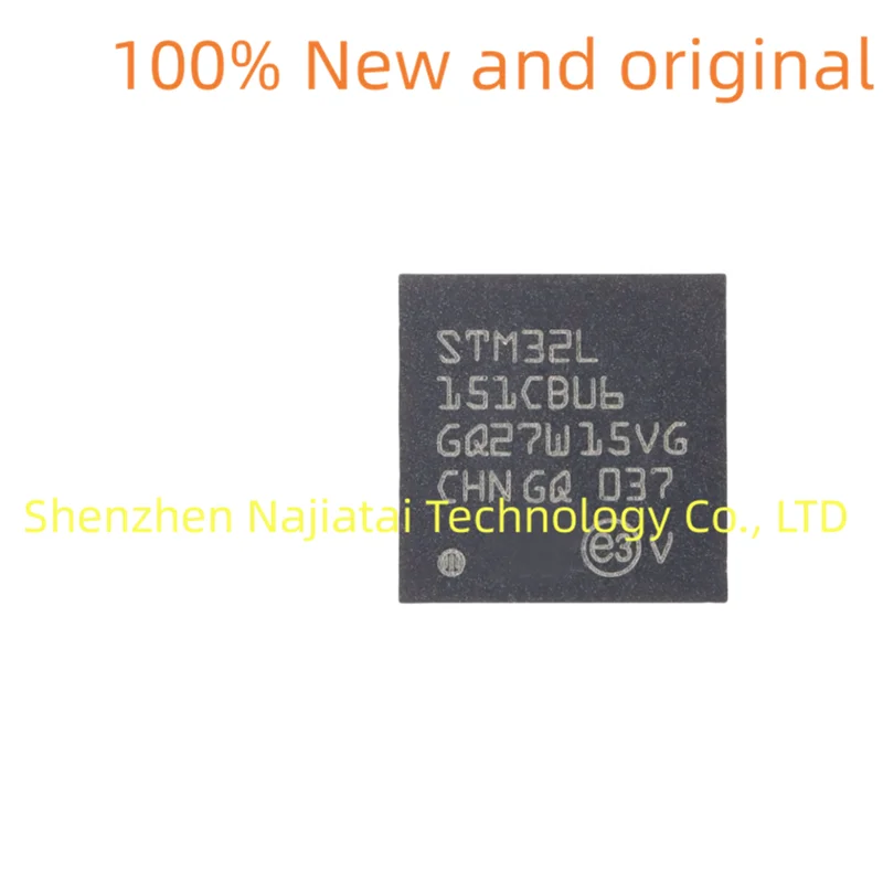 

5 шт./лот, 100% новый оригинальный чип STM32L151CBU6 STM32L 151CBU6 QFN48