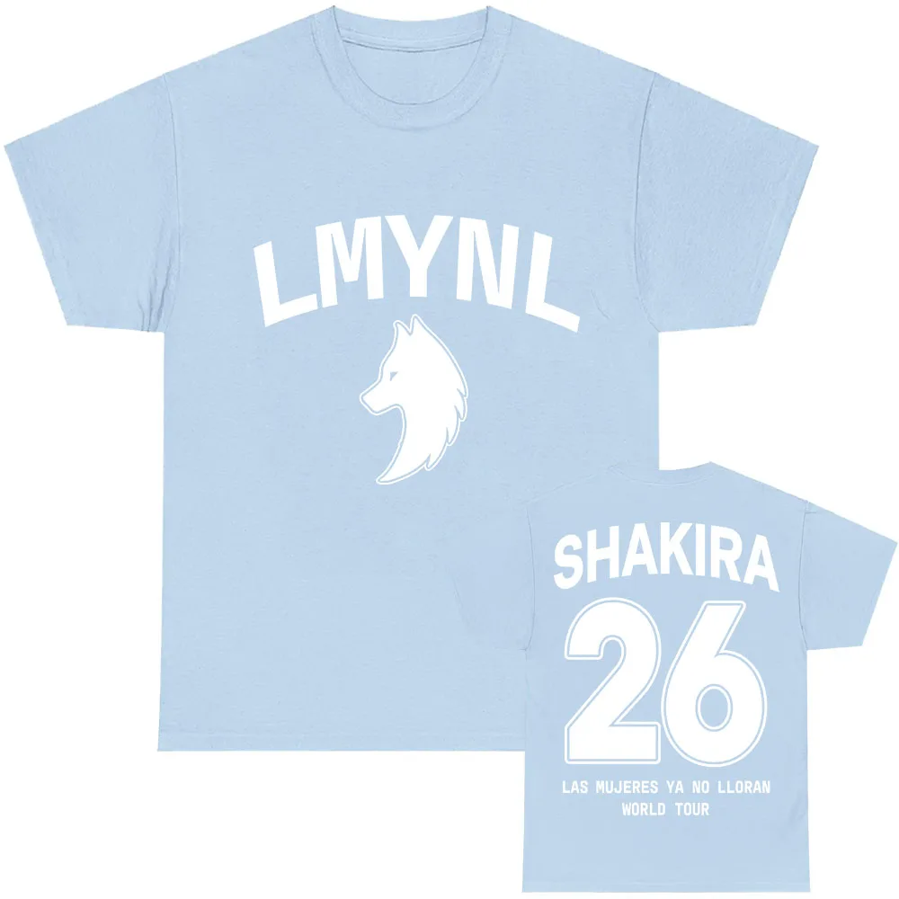 Camiseta SHAKIRA Las Mujeres Ya No Lloran, camisetas de algodón de manga corta Unisex, camisetas de calle con cuello redondo, camisetas de moda para hombres y mujeres, camiseta estampada