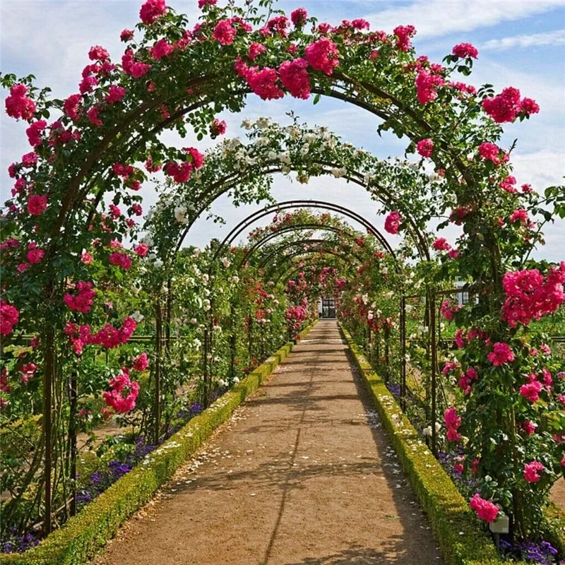 

Heavy Duty Metal Garden Arch Trellis Arbour Outdoor Rose Climbing Plants Stand