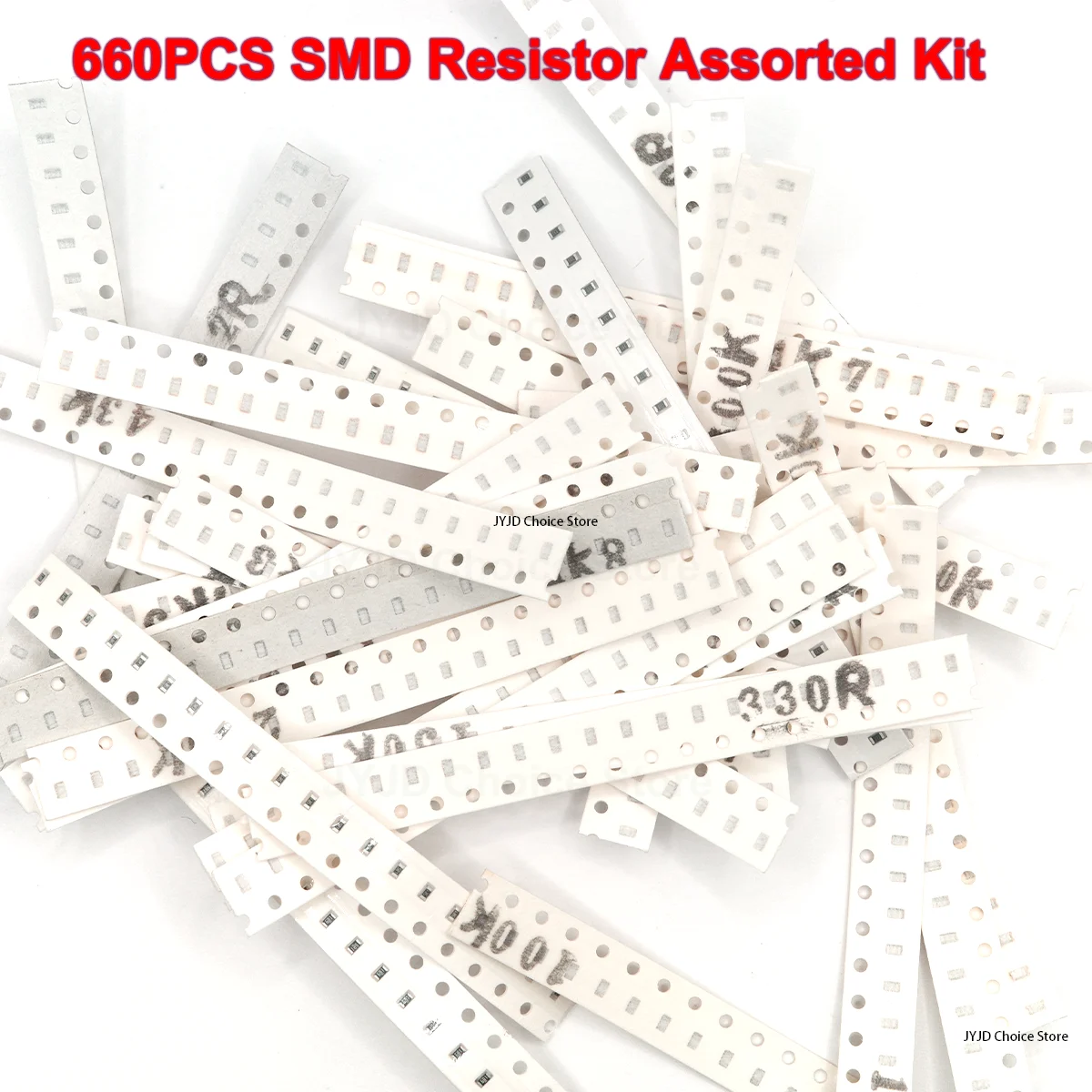 660PCS SMD Resistor Assorted Kit 0603 0805 1206 1% Resistance 1 Ohm to 1M Ohm Chip Resistors for Electronics DIY
