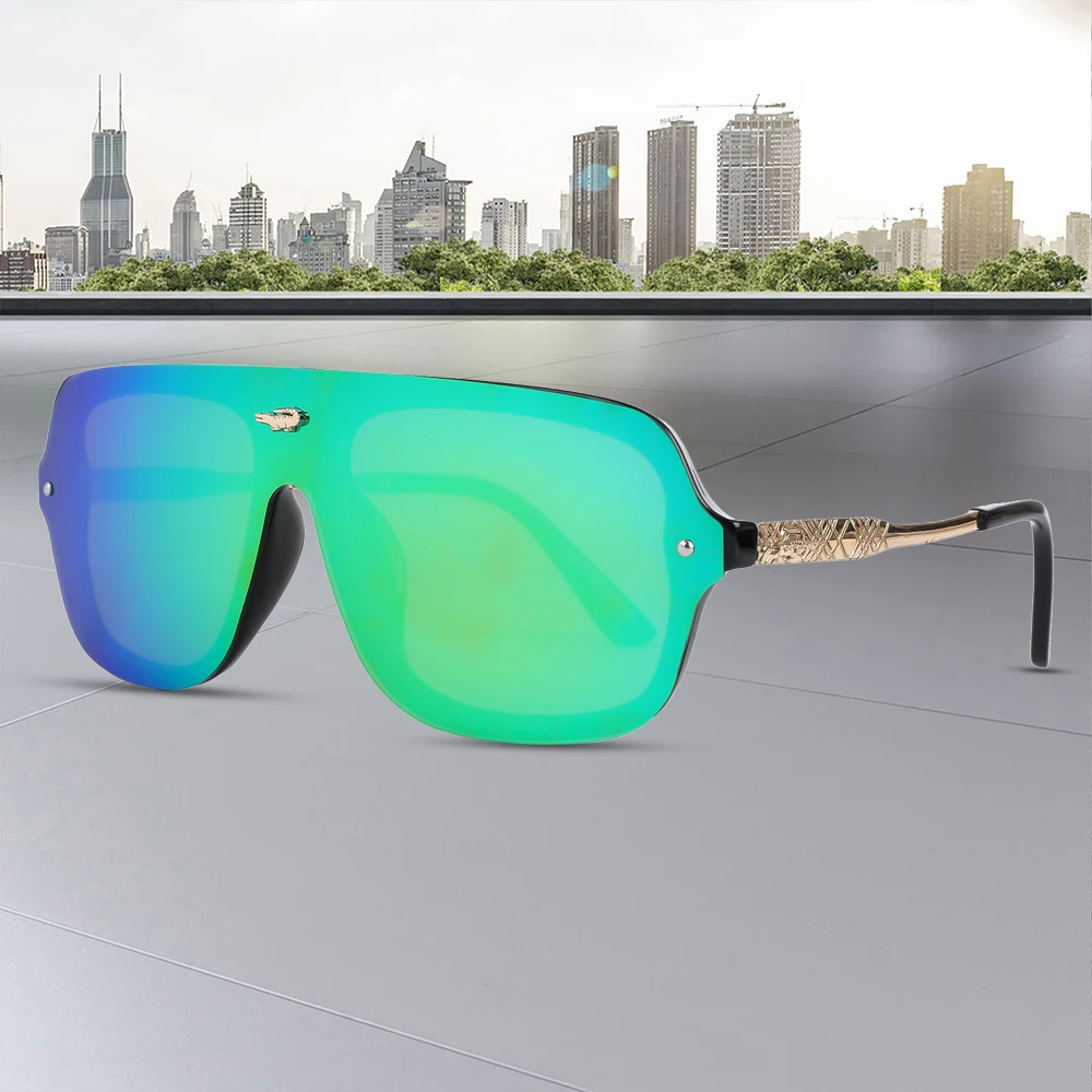 Polarization Men's Sunglasses Oversized Sunglasses for Men Women Alloy Frame Fashion Glasses for Traveling Fishing Driving UV400