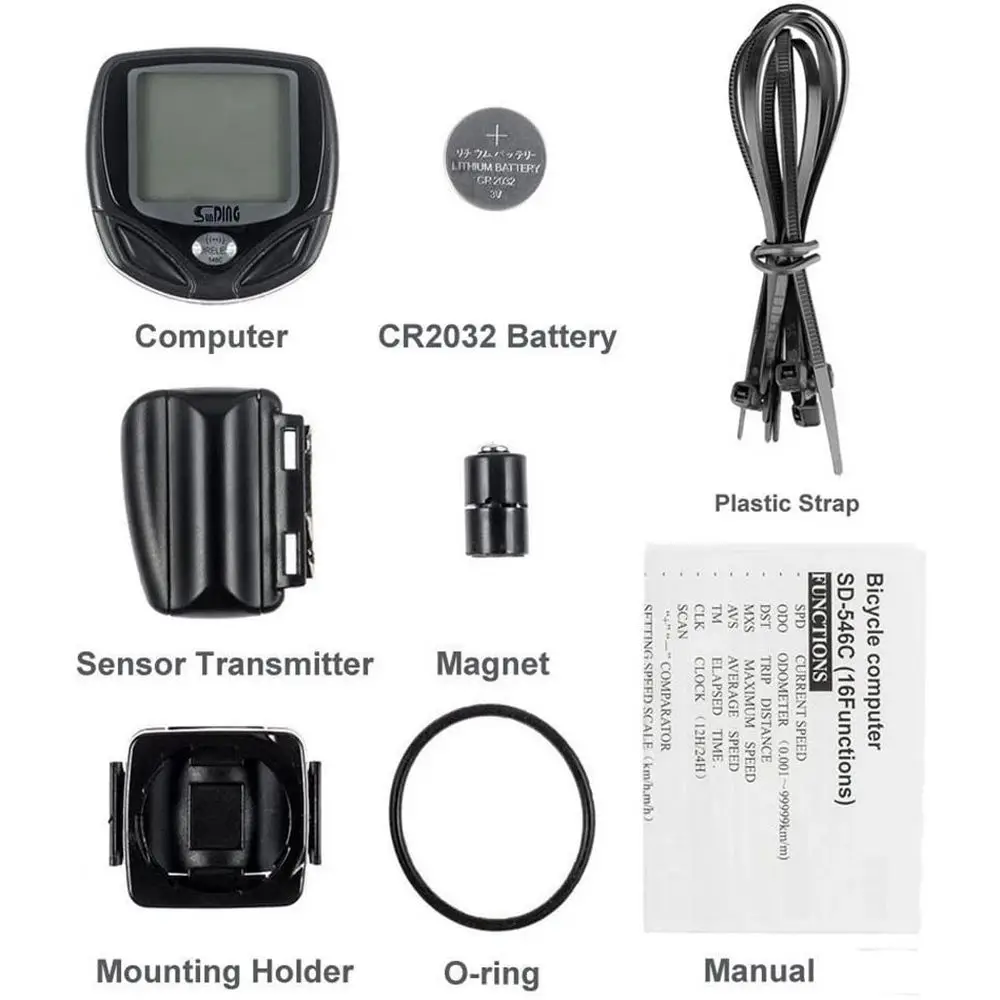 Wireless LCD Bike Computer Waterproof Bicycle  Digital Backlight Odometer Clock Cycling Stopwatch Bike Accessories view 5