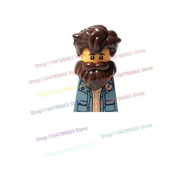 

New MOC Collectible Building Block Minifigure, Bearded Figure with Taoist Robes, Toy Ornament, Holiday Gift