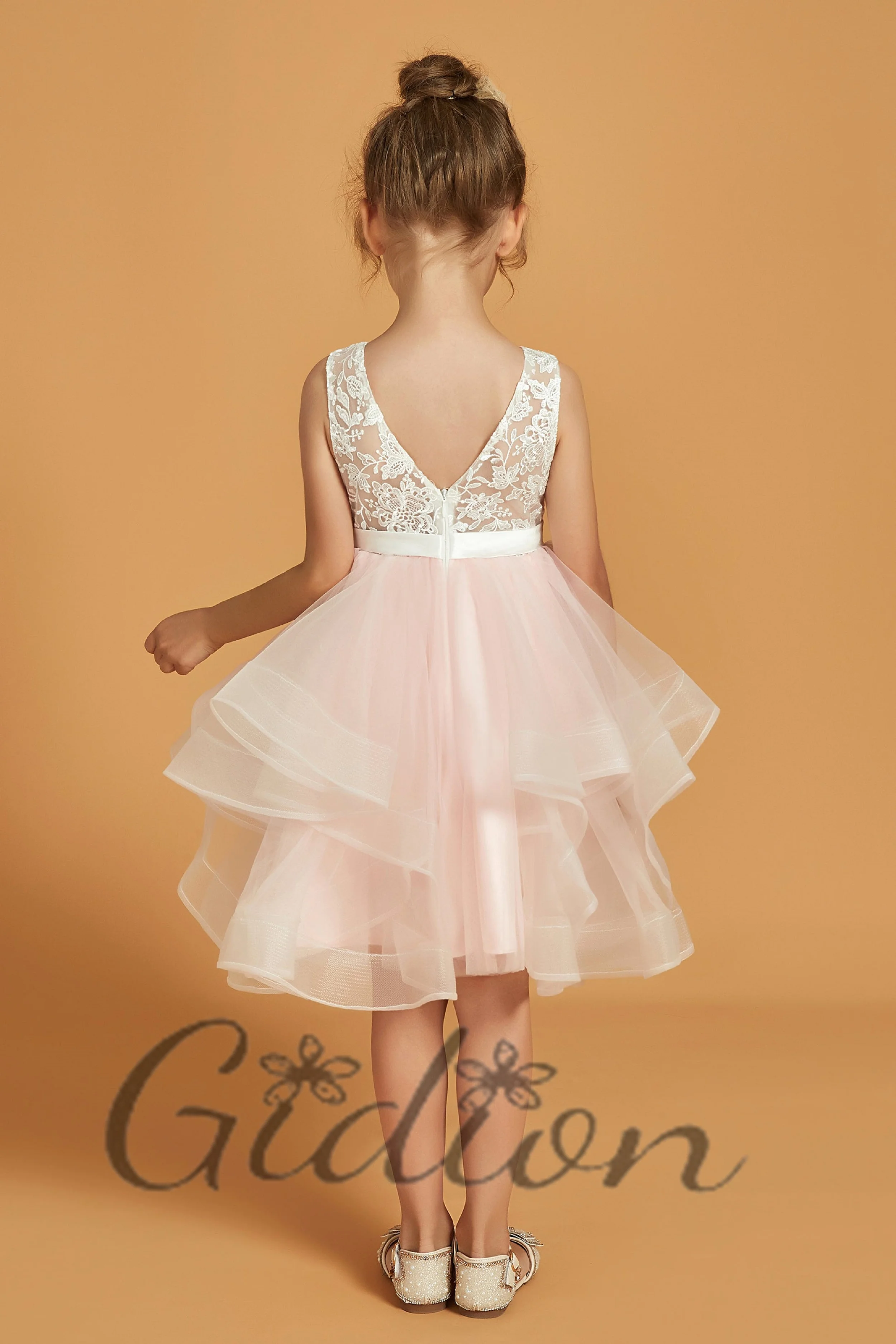 Charming Lace/Organza For Kids Flower Girl Dress Ceremony Pageant Wedding Birthday Evening Party Banquet Ball Celebration Event