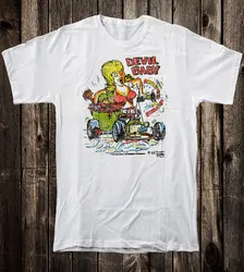 T-Shirt retrò Hot Rod Tee 100% cotone Ed Big Daddy Roth Devil alta qualità 100% cotone manica corta