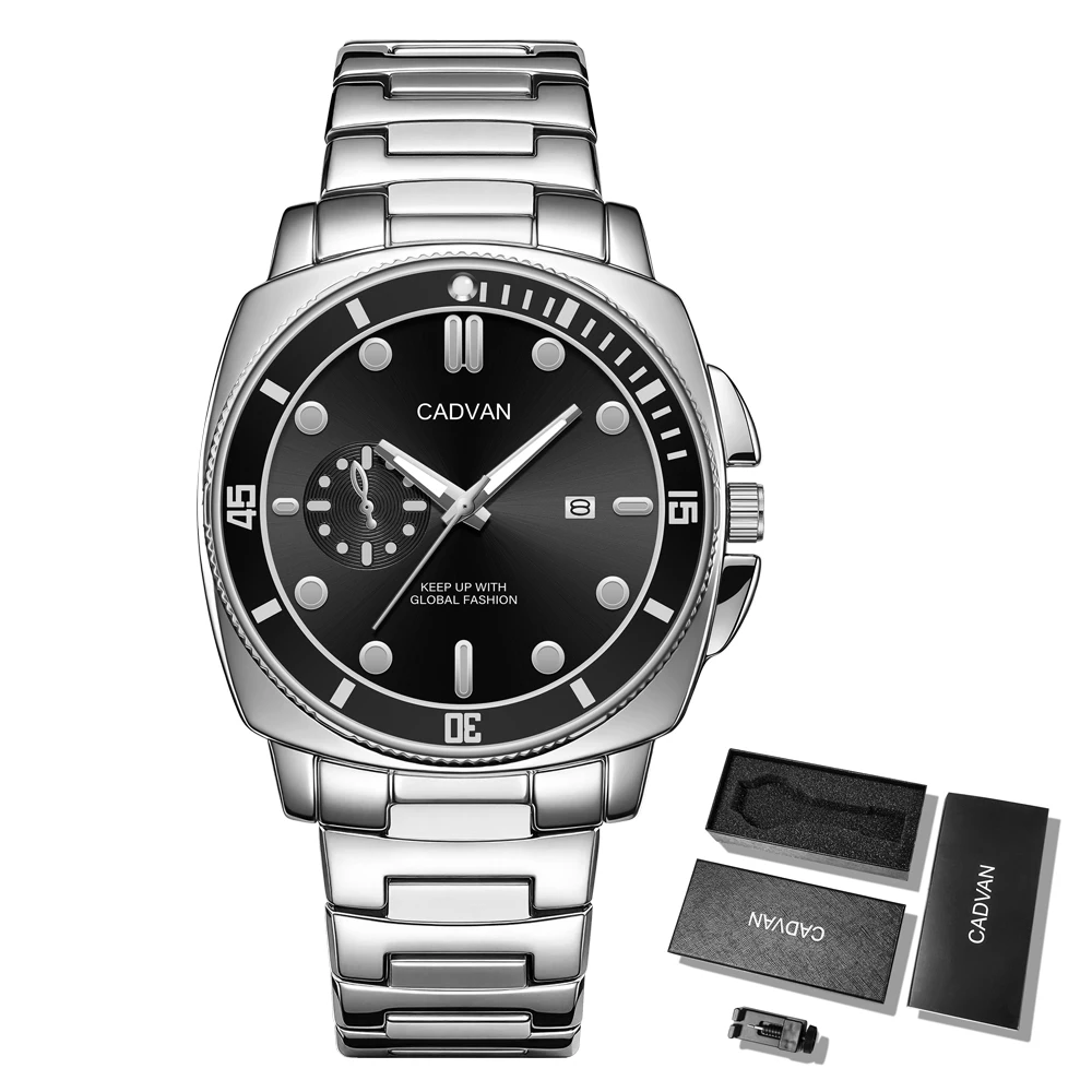 CADVAN Brand's Latest Fashion Trend Men's Quartz Watch with Simple Gift Box Packaging