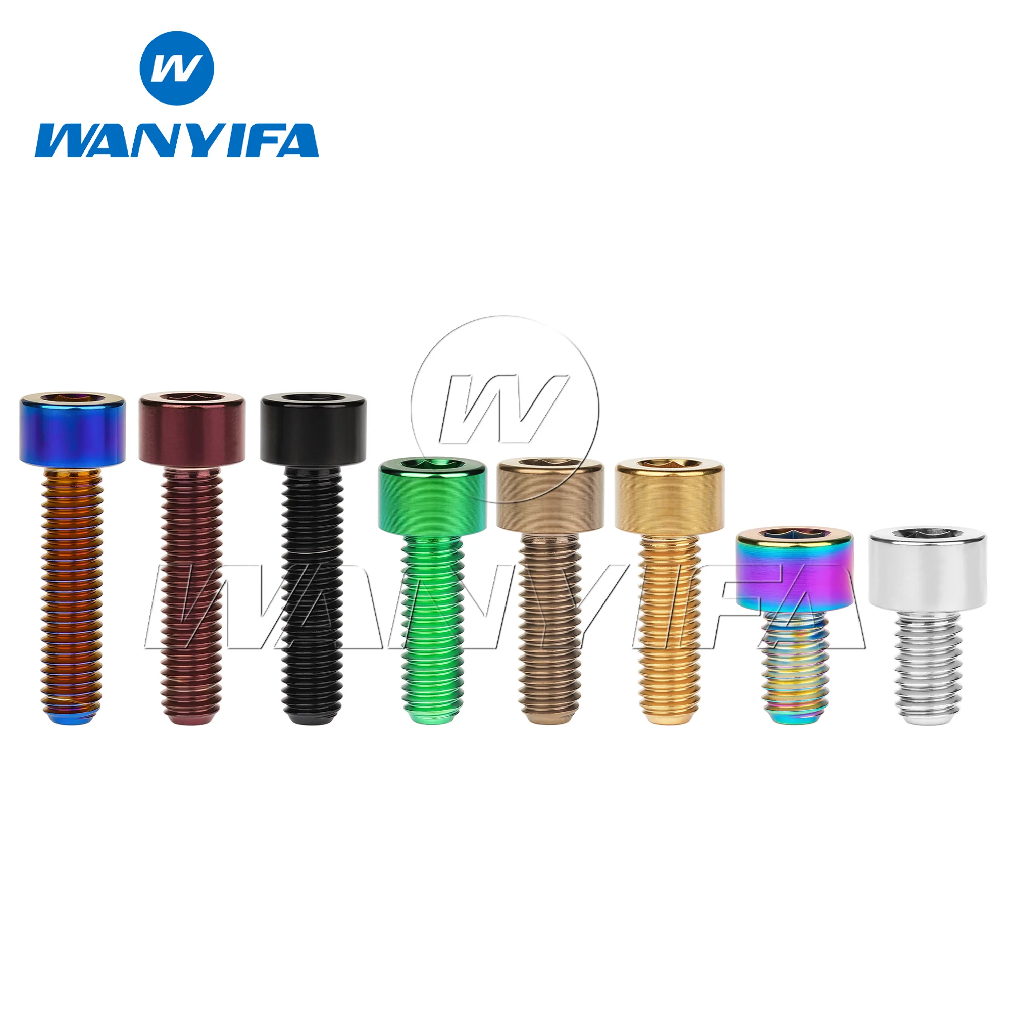Wanyifa Titanium Bolt M3x 6 8 10 12 15 18 20mm Allen Key Stigma Screws for Aviation Model Bicycle