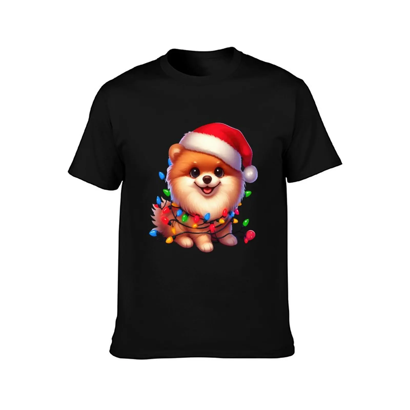 Pomeranian Dog Christmas T-Shirt g man t shirts for men T-Shirt