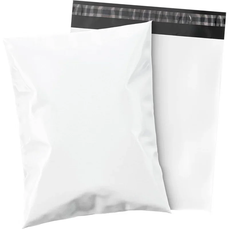 10x13 glossy white plastic self seal Poly Mailer flat bags waterproof envelope 1.mil apparel, clothes, shirts,