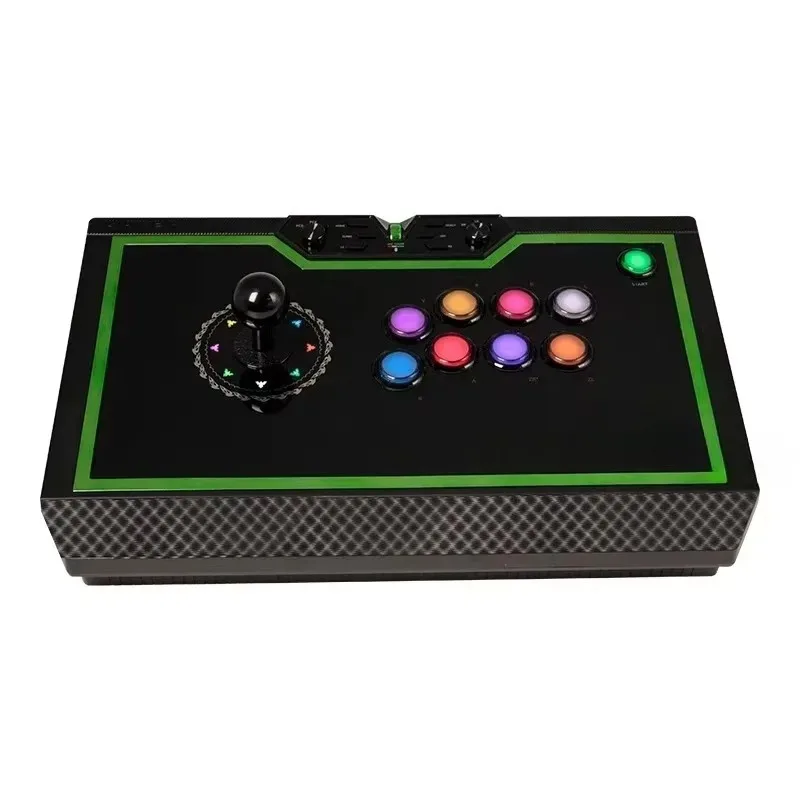 Q8 Arcade Game Silent Joystick Mechanical Axis Fast RGB Colorful Color Custom Compatible with Computer PS Switch Mobile PC
