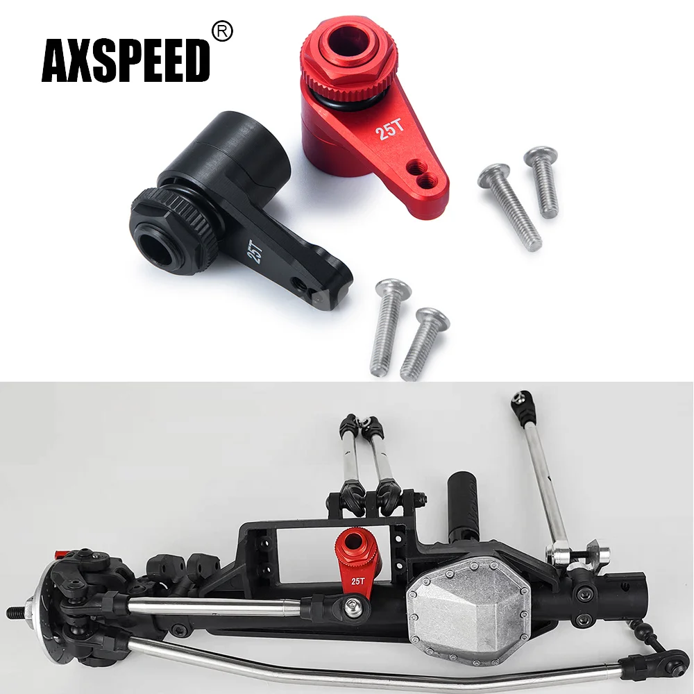 AXSPEED Aluminum Alloy 34mm 25T Adjustable Steering Servo Arm for Axial RBX10 AXI03005 1/10 RC Crawler Car Parts Accessories