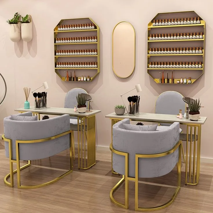 

Customization Glass Wireless Charge Furniture Manicure Barber Shop Beauty Salon Nail Table