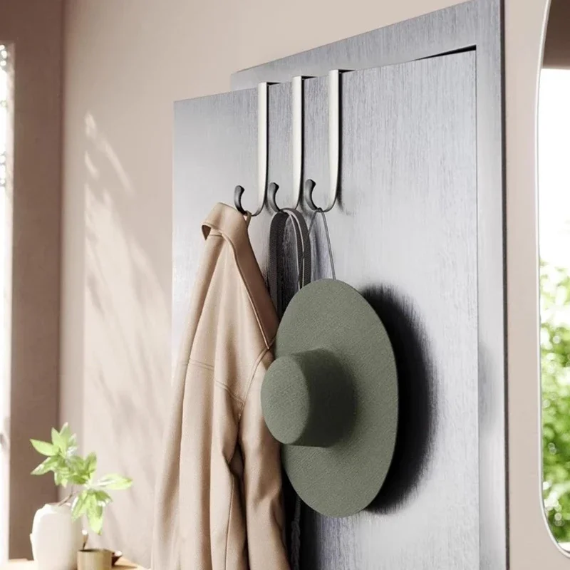 Creative No Drilling Required Coat Hook Rust Proof Metal Anti-slip Hook High Load Bearing Nordic Modern Minimalist Luxury Home S