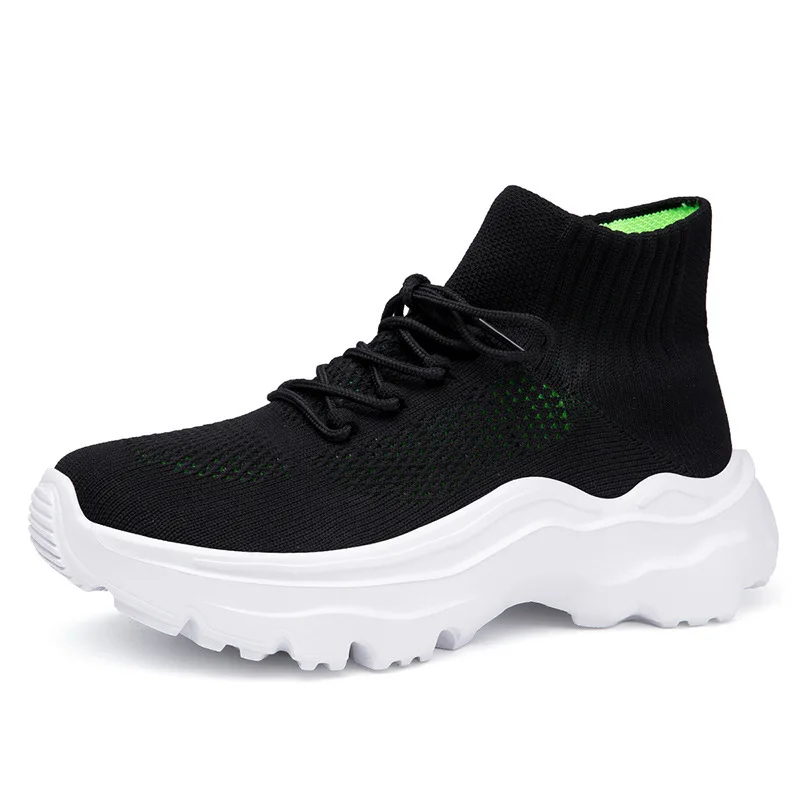 Women High Top Sneakers Designer Casual Walking Shoes Woman Platform Shoes Black Barefoot Sock Sneakers Chunky Sport Breathable