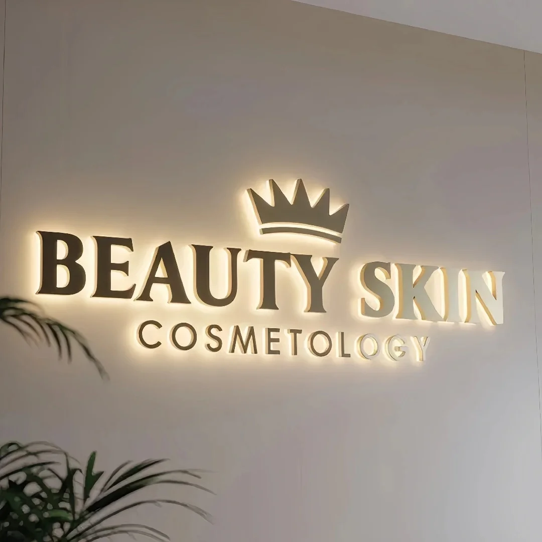 

LED Backlit Sign, Reception Logo Sign, Storefront Sign, Beauty Salon Sign, Business Signboard, Sign For Shop Sign, Company Signs