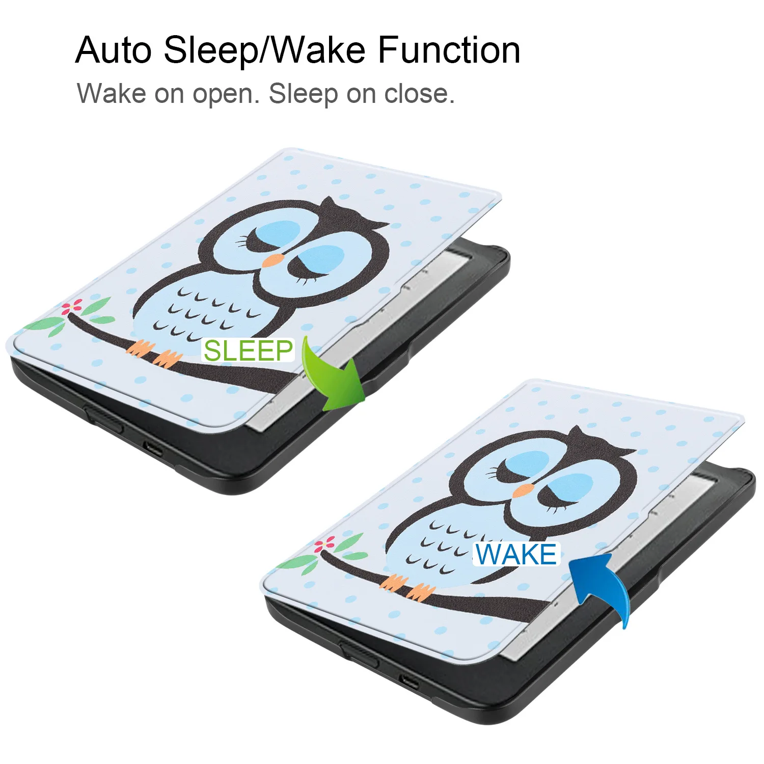 Leather Case for KOBO Clara HD 6 Inch eReader Funda Capa Para Etui Slim Folio Magnetic Auto Wake Sleep Ebook Print Book Cover