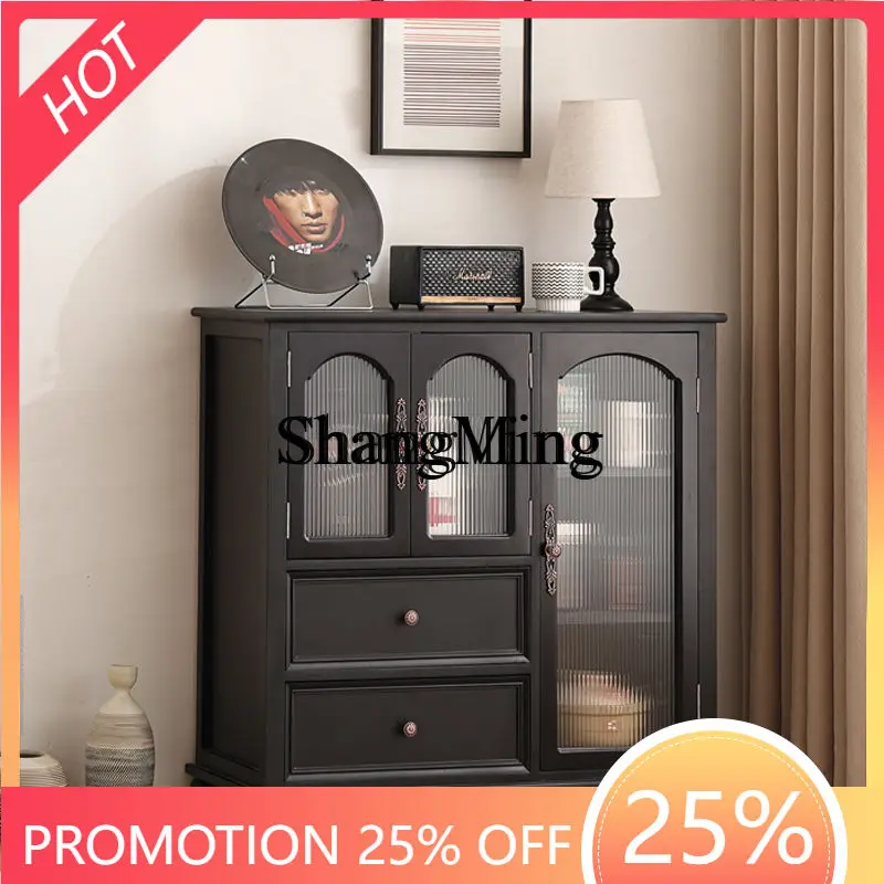 

SM cabinet solid wood dining side household wine cabinet kitchen storage against the wall wine cabinet storage