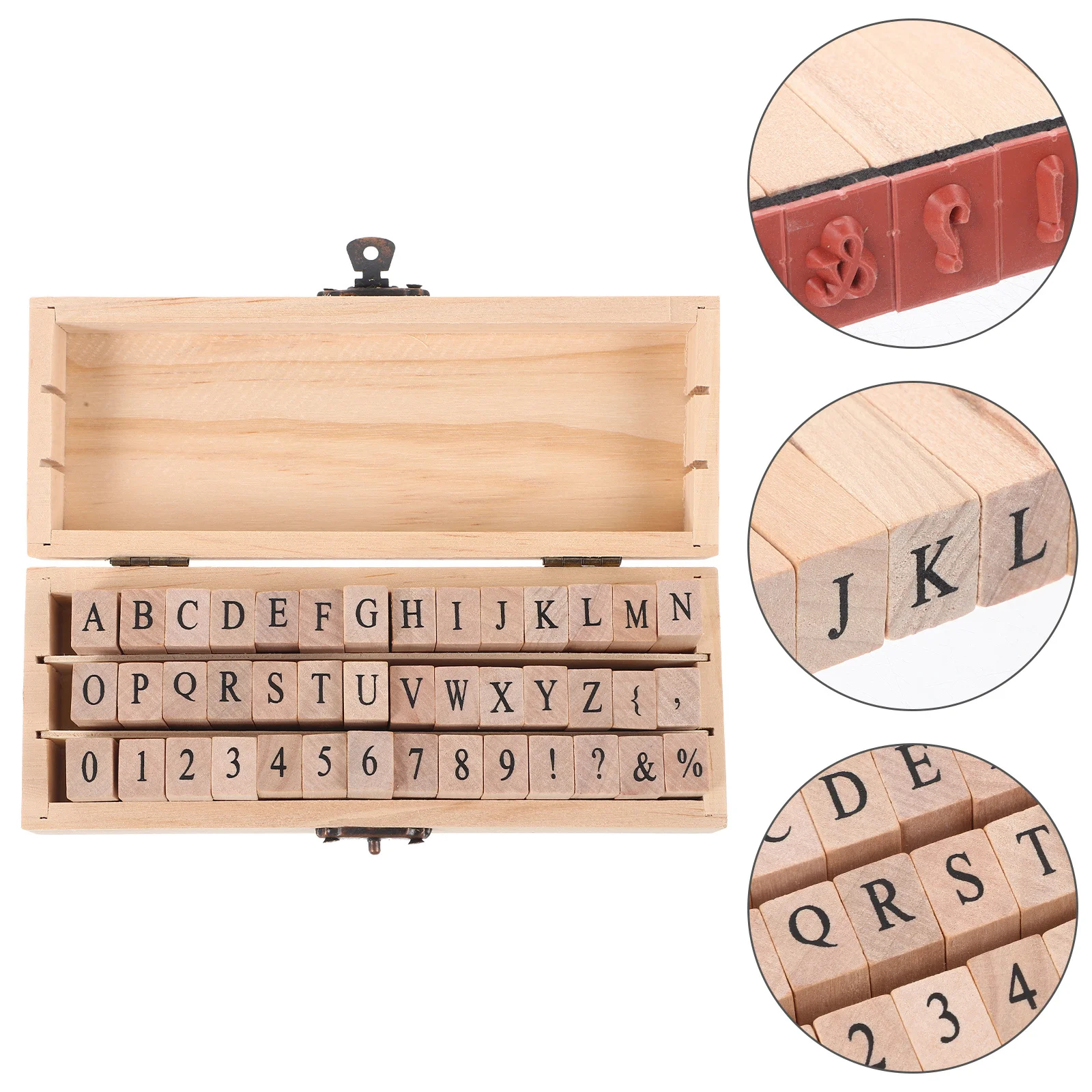 

1Set Wooden Alphabet Stamp DIY Journal Craft Stamps Retro Scrapbooking Letter Stamps for Handmade Cards Alphabet Stamp Set