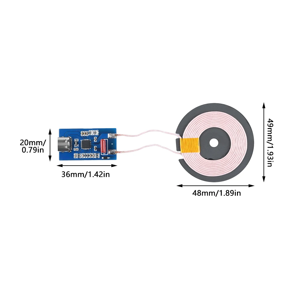 5W 10W 15W IP6826 modulo caricabatterie Wireless ad alta potenza universale Quick Charge PCBA alimentatore fai da te ricarica interfaccia di tipo C