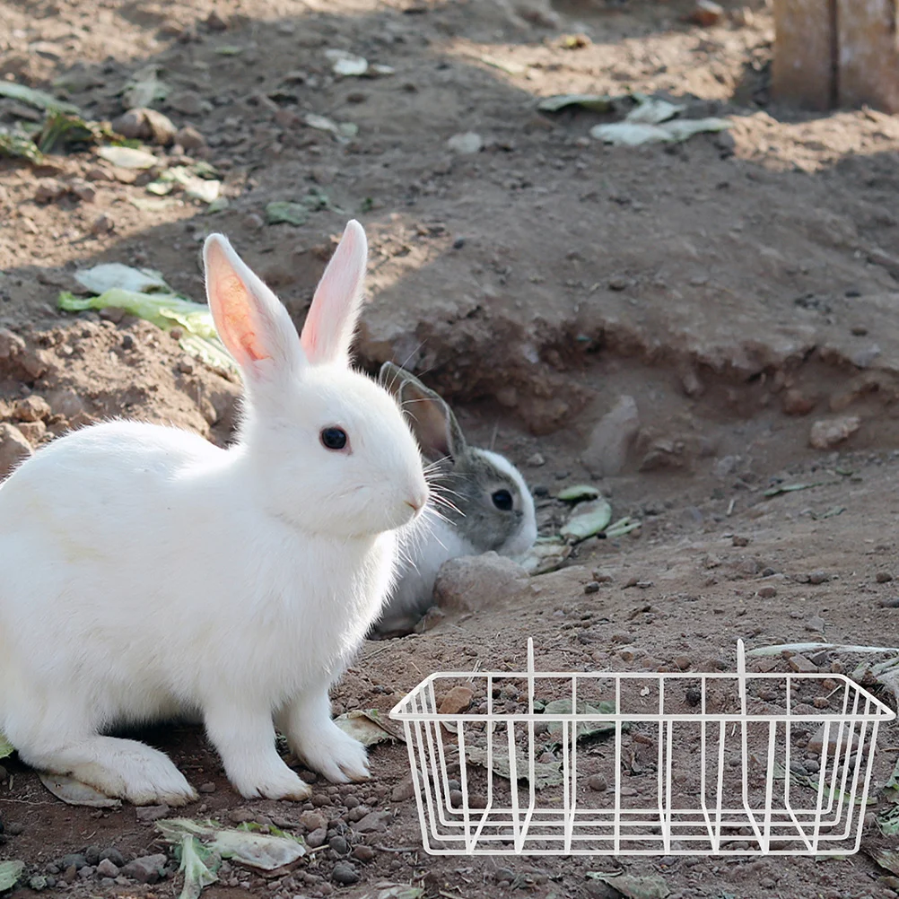 

Rabbit Feeder Cage Practical Design Smooth Surface No Burrs Easy Add Feed Rabbit Feeder Bunny Feeders Rack for Rabbits