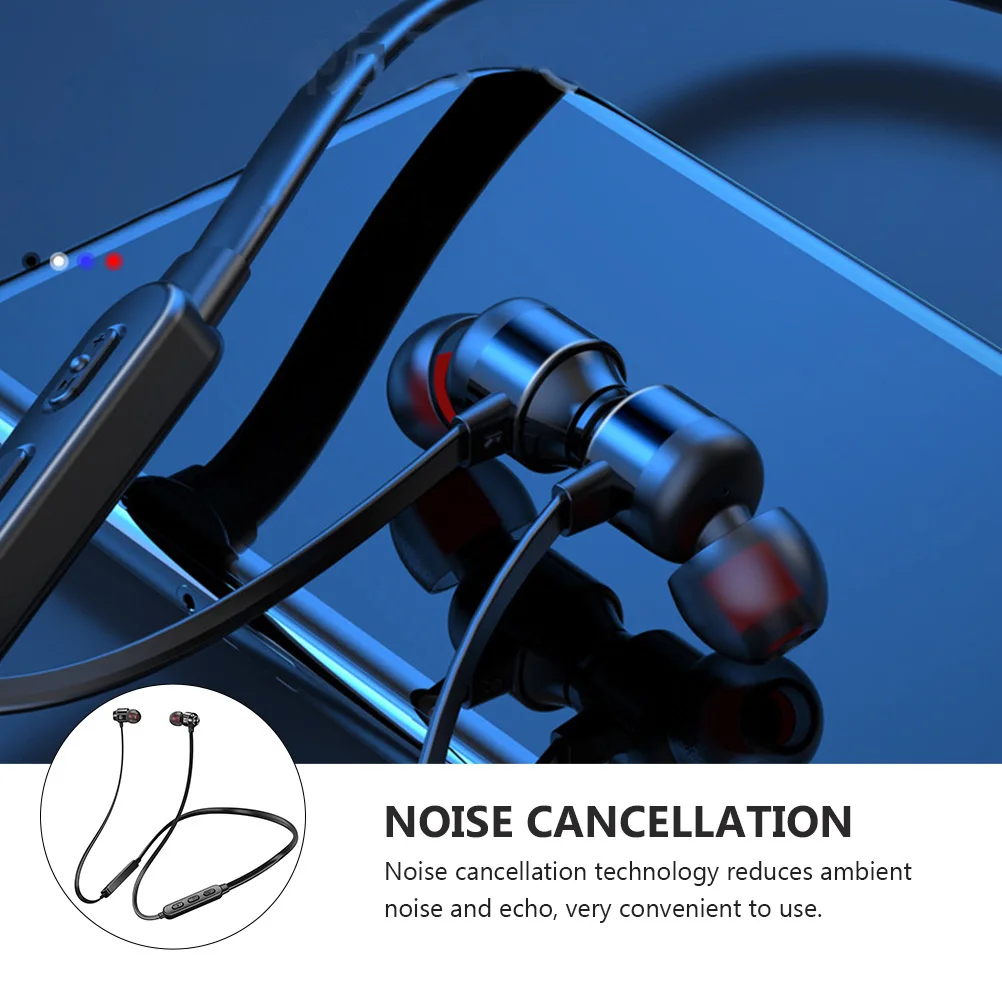 

1pc Wireless Sports Earphones 5.1 Noise Cancelling Sweatproof Waterproof In-Ear Headphones For Running Gym Workout Travel