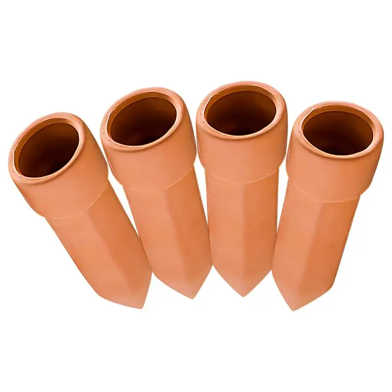 Self Watering Planter Insert 4pcs Clay Auto Watering Stakes For Plants Portable Vacation Plant Watering System Automatic Self