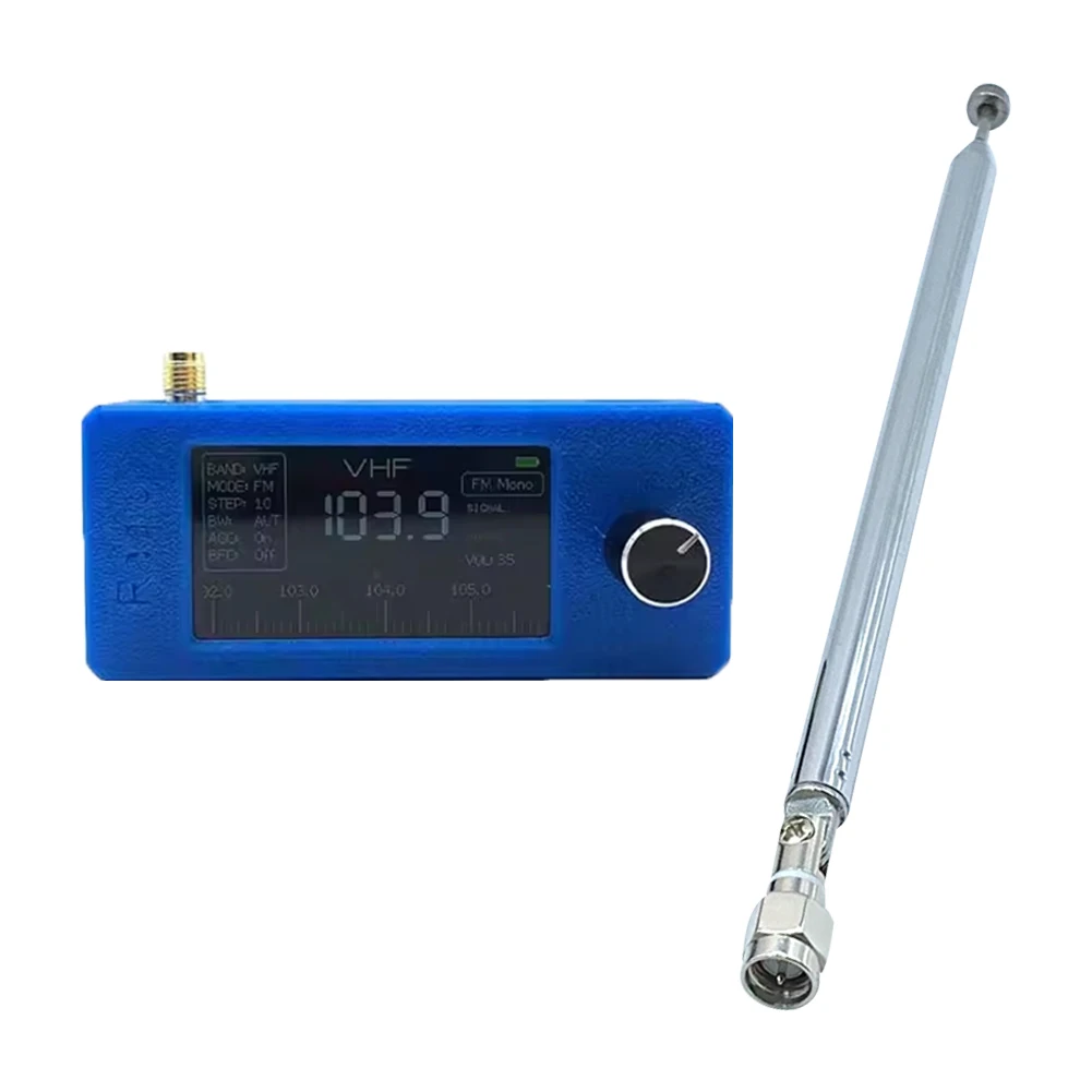 SI4732 0.5-108 ميجا هرتز جميع الموجات راديو استقبال شاشة HF SW MW VHF المحمولة راديو صغير حلقة هوائي تليسكوبي راديو LSB USB AM FM