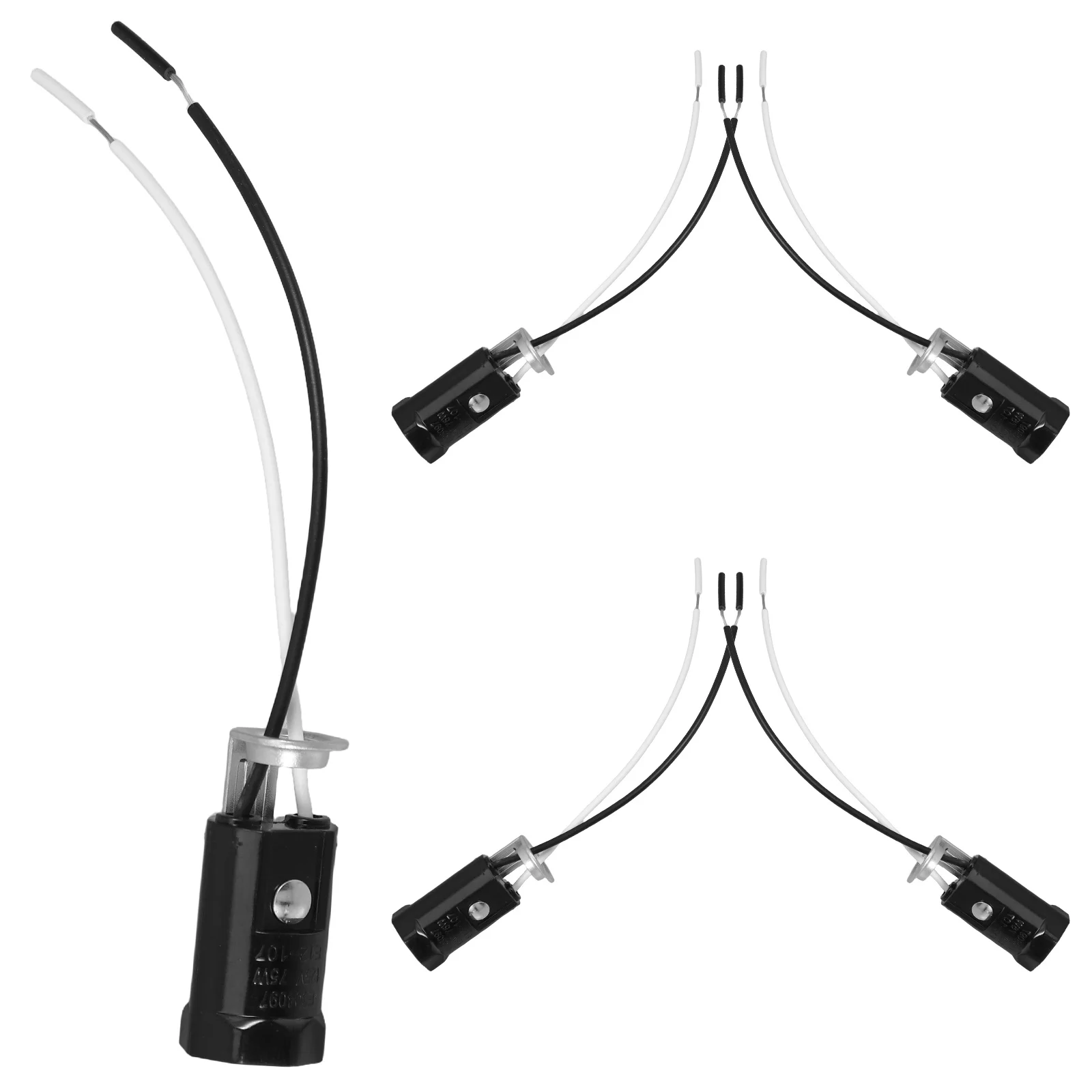 

5pcs E12 Plug in Ch Head Ceramic Fixtures Small Light Bulb Socket Vintage Ceiling Light Socket Fixture Adapter