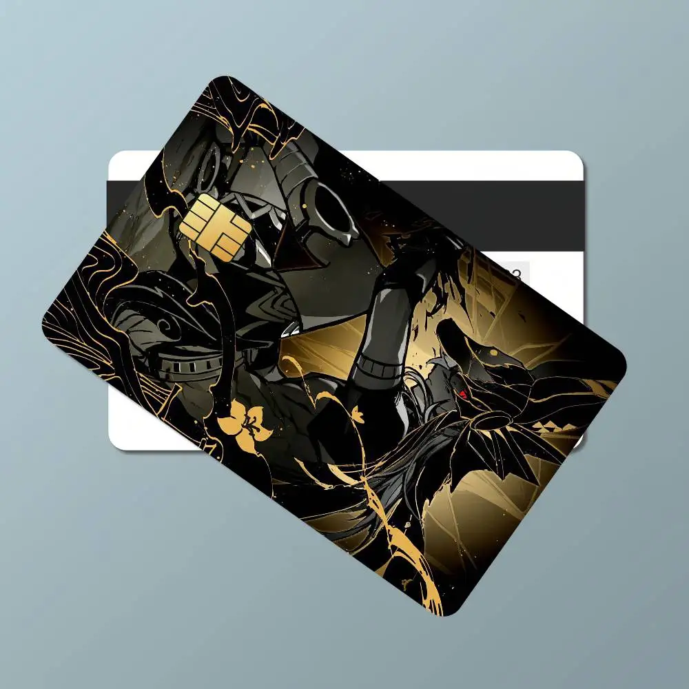 ملصقات جلدية لبطاقة الائتمان Genshin Impact Cyno لبطاقة البنك والحافلة المتروية هدية مقاومة للماء #4