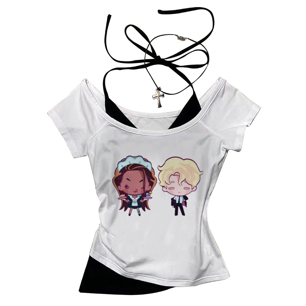 Alien Stage crop top shoujo cute anime harajuku top tees dollette cutecore graphic funny 2000s
