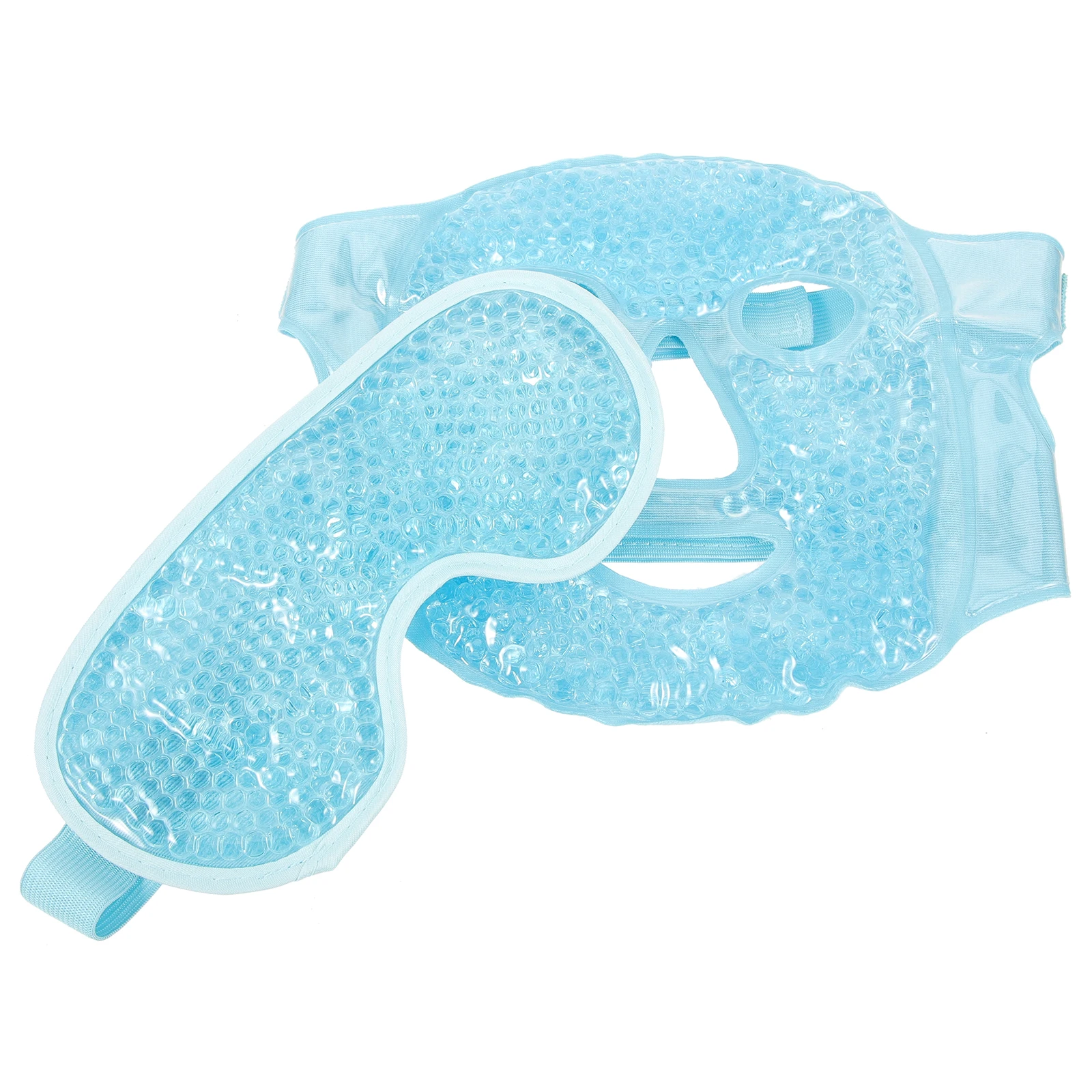 Herbruikbare koude therapie gelmaskerset Roze gezichtsmasker Gezicht Oog Rustgevende schoonheid Ice Pack Gezichtsbehandelingstool