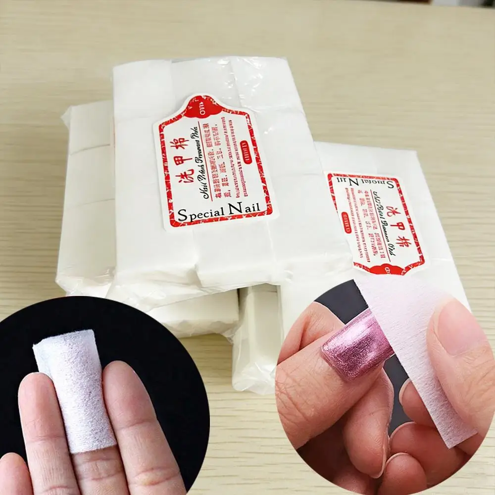 1000 unidades de almohadillas sin pelusa para quitar esmalte de uñas, toallitas de fibra de algodón puro, papel suave de limpieza para manicura y herramientas de eliminación de esmalte en gel