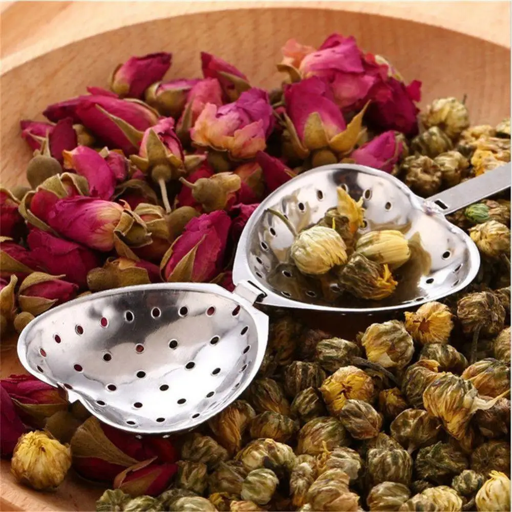 Tea-strainer Portable Coffee Vanilla Spices Heart-shaped Stainless Steel Kitchen Gadget Leaky Tea Durable Antirust Tea Set