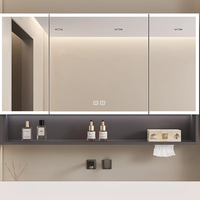 Nordic Beauty Storage Bathroom Cabinet Intelligent Wall-mounted Bathroom Cabinet Defogging Home Furniture Armadi Specchi HBMC