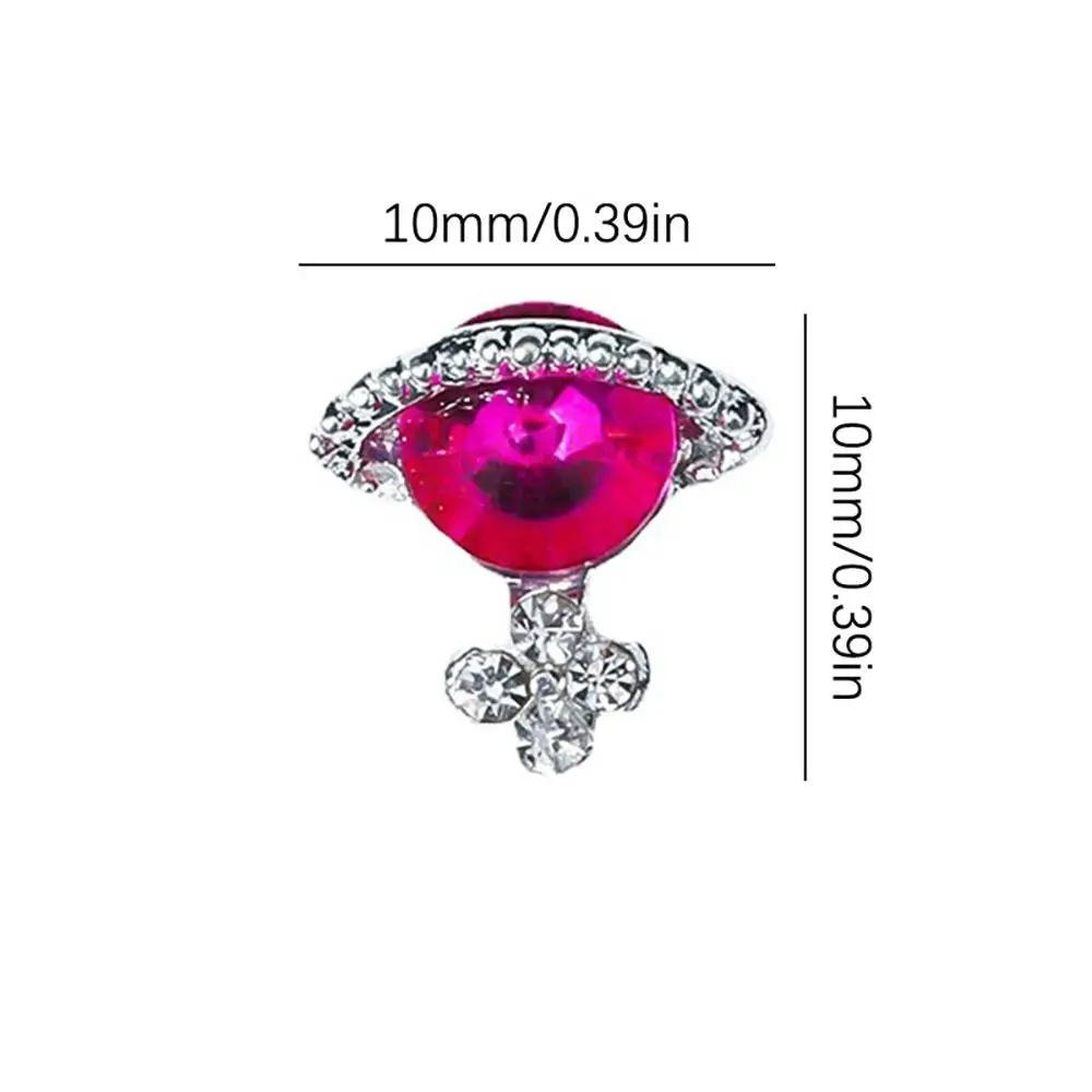 10Pcs 3D Zircon Alloy Nail Art Decoration Saturn Planet Cross Gems Stones Crystal Rhinestones Nail Charms Nail Accessories