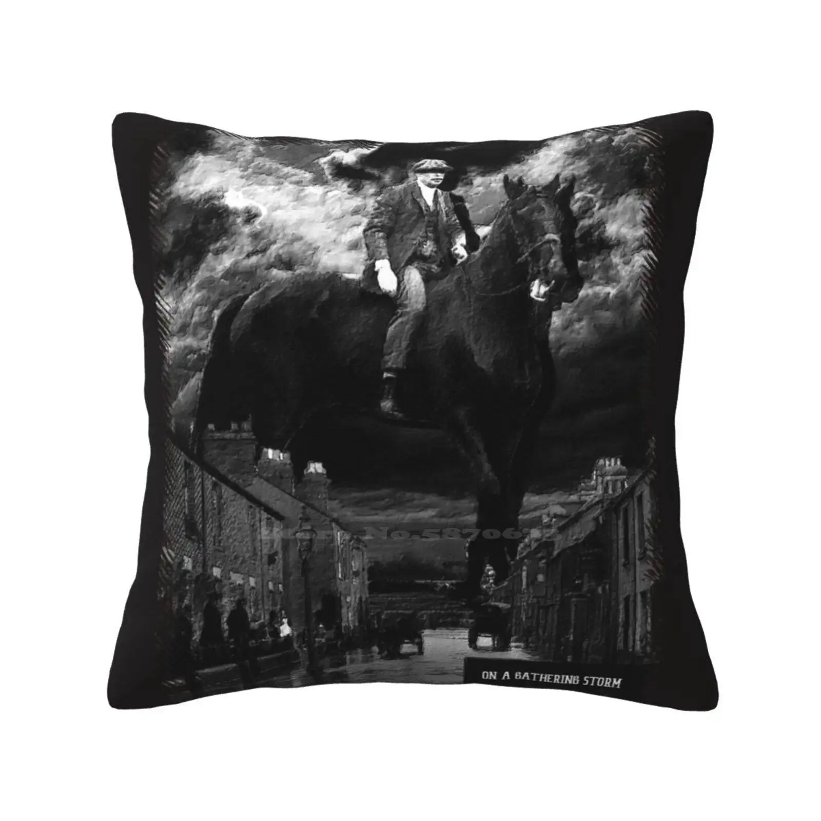 Thomas Shelby-One Man And His Horse , On A Gathering Pillows Case Bedroom Home Decoration Thomas Shelby Horses