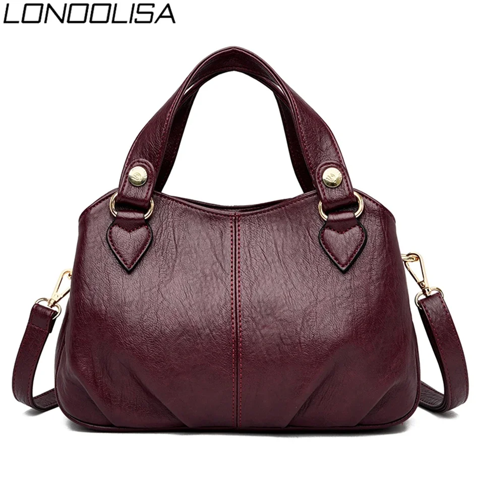 Multiple Pockets Large Capacity Ladies Hand Bags Luxury Soft Leather Handbags High Quality Women Bags Designer Shoulder Bag 2024