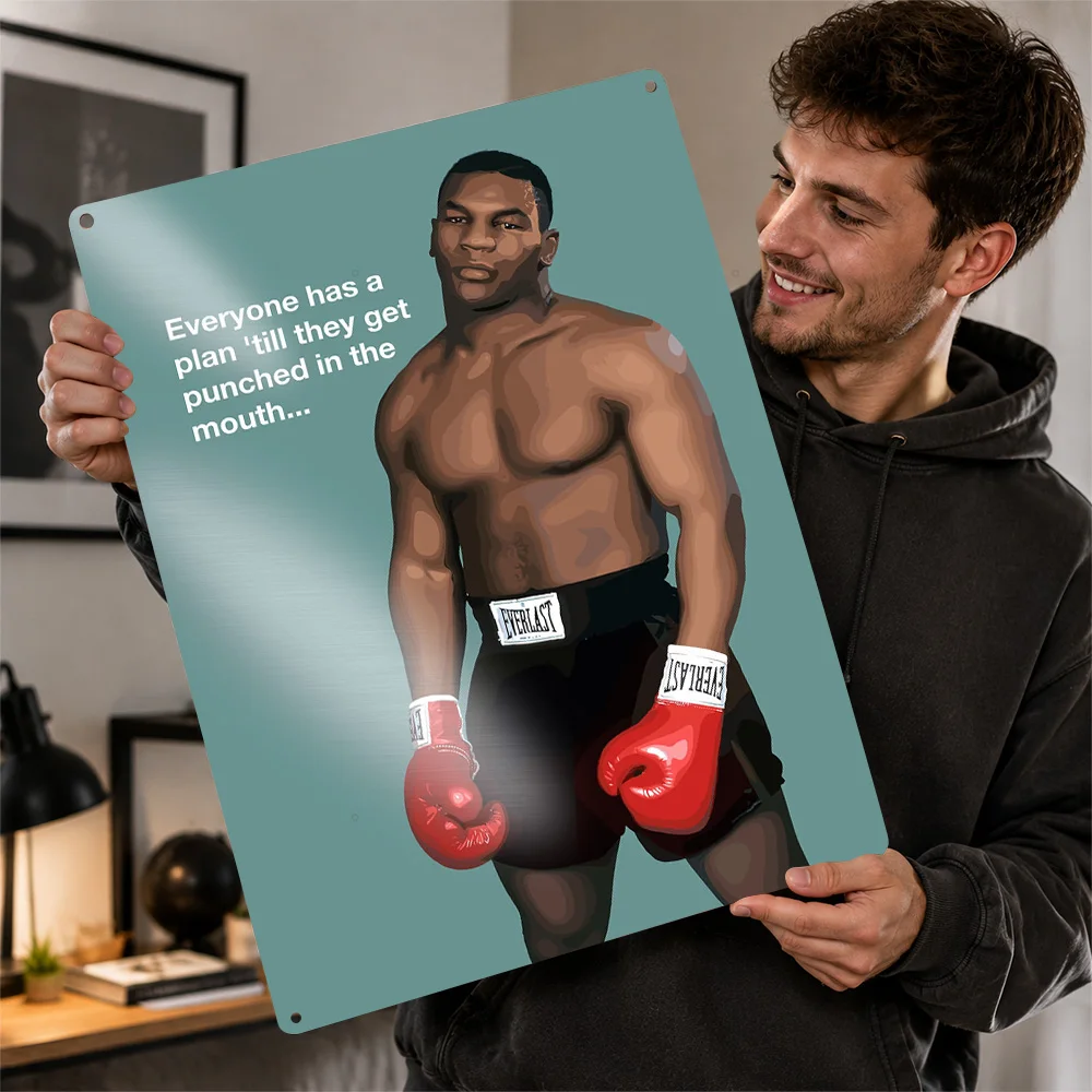Iron Mike Tyson Quotes Metal Poster Perfect Gift for Fans Lovers Customized Wall Art Metal Sign for Article Decoration Room Home