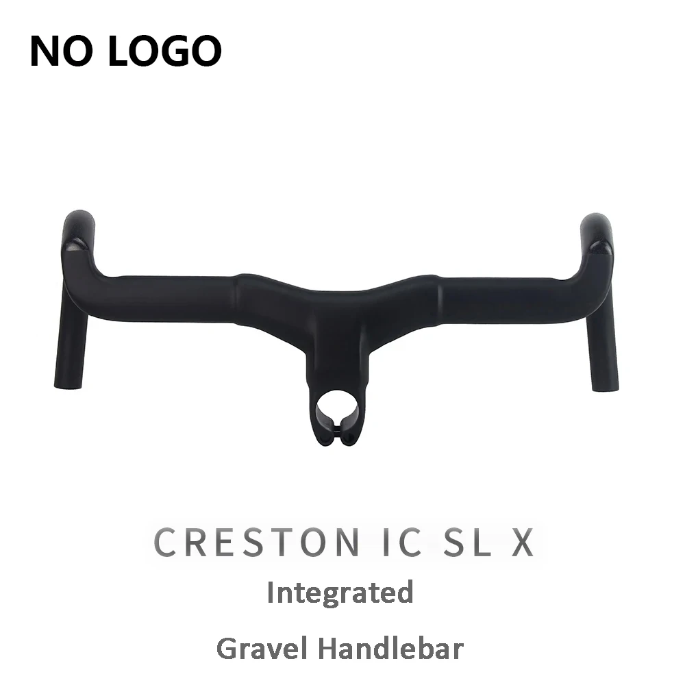 

No logo CRESTON IC SL X Style Gravel Integrated Carbon Handlebar Only Superlight Black Matte 31.8 380-440mm