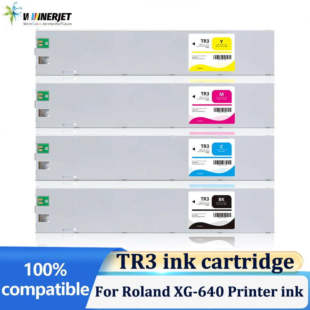 Winnerjet 500ml TR3 ink cartridge With Eco-solvent Ink With Chip For Roland XG-640 Printer ink