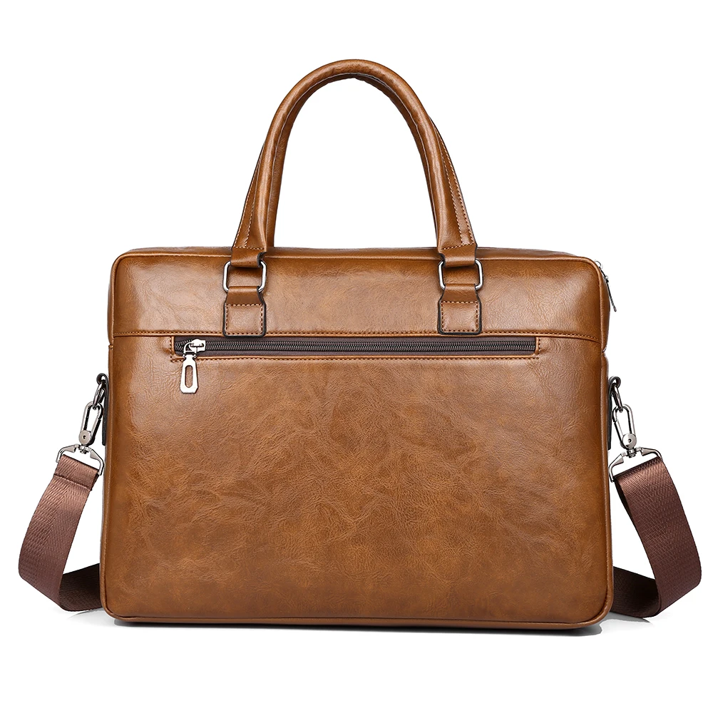 Męska torba crossbody, aktówka ze skóry PU, stylowa torba na ramię do użytku biznesowego i na co dzień.