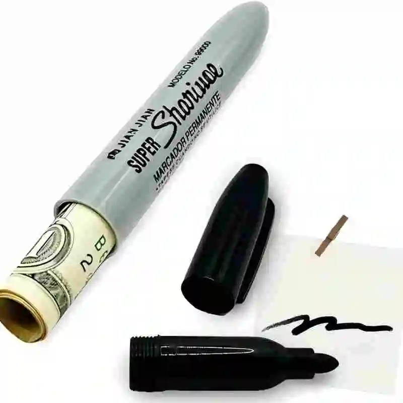 Creative pen-shaped safe with hidden compartment, suitable for home and office to hide necklaces, cash, and small valuables