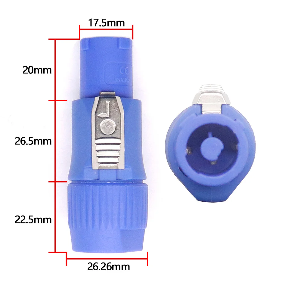 Powercon male Connector Lockable Cable Connector + Chassis Socket for Electric Drill LED Screen Stage Lighting Power Connecting